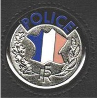 Medaille police adhesive pour porte carte police
